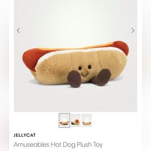 Jellycat Amuseables Hot Dog Plush Toy - Red and Tan